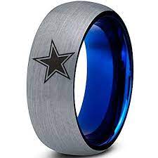 Star Space Galaxy Universe Solar System Ring Tungsten Band 8mm Men Women Brushed Grey Dallas Cowboys Wedding Dallas Cowboys Blue Tungsten Wedding Bands