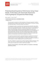 The basement is mainly for car parking. Pdf Predicting Brand Experience Performance Using Virtual Reality A Pilot Study With Automobile Showrooms Featuring Biophilic Experiential Retail Design
