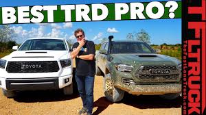 2000 tundra tierods wearing out alot. Midsize Or Full Size 2020 Toyota Tacoma Trd Pro Vs Tundra Trd Pro You Can Only Pick One Video The Fast Lane Truck