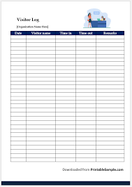 23 Free Sample Visitor Log Templates Printable Samples