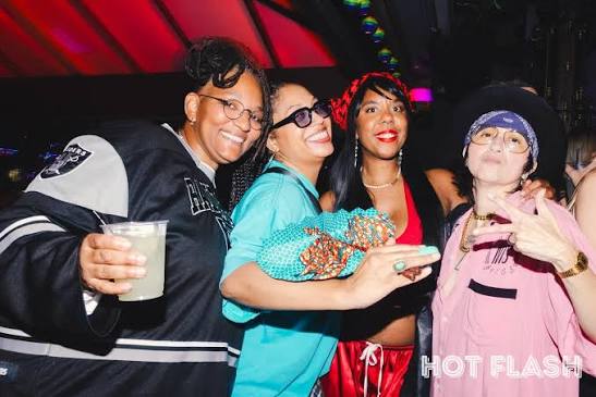 HOT FLASH was a doozy this past Saturday at @roosterfish.weho! We  celebrated pride, our photographer @annamichhh's birthday, melted 🧊with a  donation to the @bailfundnetwork and danced all night with DJs  @theonlygoldstar and @