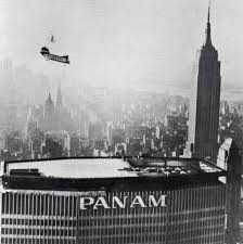Landing On The Heliport Atop The Panam Building In Nyc Circa 1963 Before Its Closing In 1964 New York Buildings Pan American Travel Posters