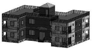 New & exclusive home designs. 3d Model Of The H Shaped Building Download Scientific Diagram