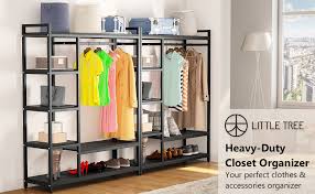 Find out the best closet organizer apps for android, including dressapp, stylish girl, personal closet lite and other top answers suggested and ranked by the softonic's user community in 2021. Amazon Com Little Tree Free Standing Closet Organizer Heavy Duty Closet Storage With 6 Shelves And Hanging Bar Large Clothes Storage Standing Garmen Rack Black Home Improvement
