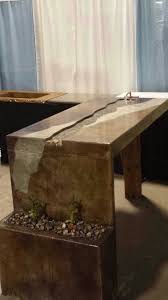 Concrete Waterfall Bar Top Self Contained Recirculating System Concrete Furniture Concrete Outdoor Kitchen Concrete Table