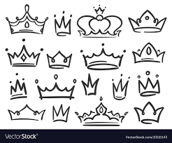 Sketch Crown Simple Graffiti Crowning Elegant Vector Image Graffiti Art Letters Graffiti Lettering Fonts Crown Drawing