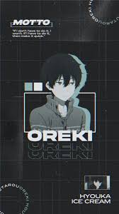  Oreki Houtaro Wallpaper Typography Di 2021 Seni Gelap Seni Anime Gambar Anime