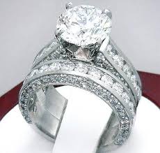 3 2 Carat Diamond Engagement Ring Mount Wedding Band Plat Or 18k White Gold Diamond Diamond Wedding Rings 3 Carat Diamond Ring