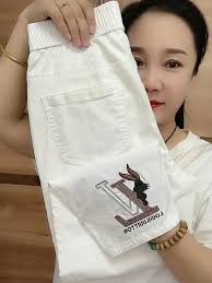 Jeans larghi alla caviglia Harem Casual elastici a vita alta Pantalones  pantaloni di Jeans dritti di base larghi Vaqueros coreani