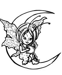 Spreading Pixie From The Moon Coloring Page Netart Coloring Pages Moon Coloring Pages Fairy Coloring Pages