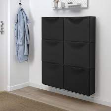 trones خزانة أحذية خزانة أسود 52x18x39 سم ikea