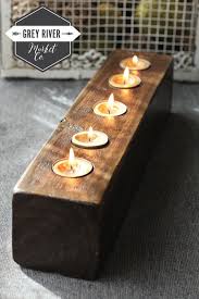 This month's tip of the month is about christmas: Wooden Candle Holder Reclaimed Wood Long Wooden Tea Light Holder For 5 Candles Dark Wa Wooden Tea Light Holder Wooden Candle Holders Wood Tea Light Holder