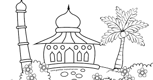 Berikut ini saya gambar seri rumah ibadah, kali ini adalah gambar mewarnai masjid rumah ibadah agama islam. 29 Gambar Mewarnai Masjid Dan Pemandangan Terkini Lingkar Png