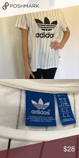 Black And White Adidas T Shirt Women S Adidas White Referee Style T Shirt White Adidas Adidas Tops Shirts