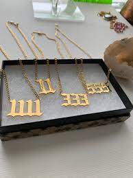 Element Ii Angel Number Necklace Number Necklace Necklace Stainless Steel Pendant