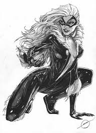 Black And White Comic Book Art Geek Art Black And White Comic Book Art By Stjepan Sejic Black Cat Comics Black Cat Marvel Black And White Comics