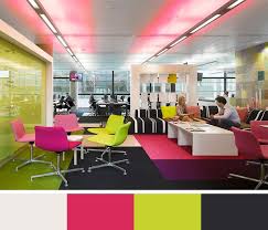 The Significance Of Color In Design 30 Interior Design Color Scheme Ideas Here To Inspire Yo Colorful Office Design Modern Office Design Creative Office Design