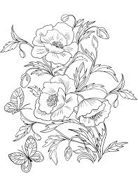 Welcome to the coloring pages for puppy pictures. Printable Blossom Poppies Coloring Page For Both Aldults And Kids