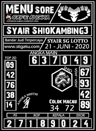 Menu Syair Sg Lotto Shiokambing 3 Di 2020