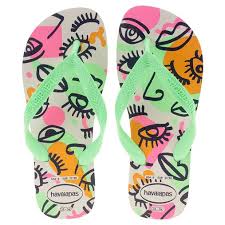 Chinelo Feminino Top Cool Branco/verde Havaianas - 4140258 Atacado - Clovis  Atacado