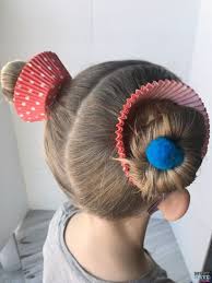 Crazy Hair Day Ideas Girls Cupcake Buns These Cupcake Hair Buns Are Quick And Easy For Crazy Hair D Crazy Hair Day Girls Easy Crazy Hairstyles Wacky Hair Days