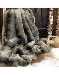 Faux fur arctic stripe wolf cushion cover sofa lounge soft animal silver brown. Grey Wolf Fur Throw Large Grey Fur Bedspread Sofa Or Bed Throw