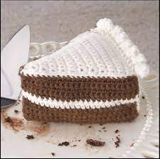 Cappuccino mini chocolate cake pieces crochet. Ravelry Chocolate Cake Slice Pattern By Rose Langlitz