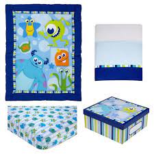 Disney Monsters On The Go 4 Piece Crib Bedding Set Walmart Com