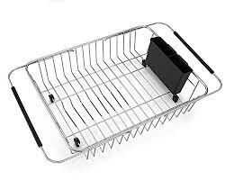 Sanno Expandable Dish Drying Rack Over The Sink Adjustabl Https Www Amazon Com Dp B07fnbty2f Ref Cm Sw R Dish Rack Drying Sink Dish Rack Sink Dish Drainer