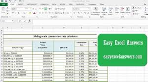 How To Create Sliding Scale Commission Calculator In Excel