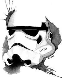 Stormtrooper 2 Watercolor Art Print Empire Star Wars Decor Paint Star Wars Painting Star Wars Decor Star Wars Canvas Art