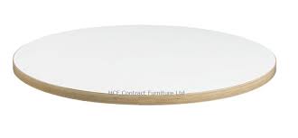 Featuring a real wood veneer, plywood can be stained, painted and treated, and is available with tongue and groove design. 700mm Dia Round X 25mm Thick Alba White Melamine Table Top With Plywood Edge P