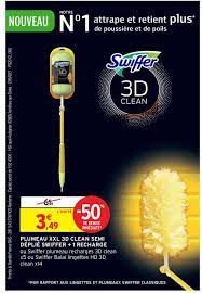 ☆☆☆☆☆ aucune valeur de notation aucun commentaire ! Offre Plumeau Xxl 3d Clean Semi Deplie Swiffer 1 Recharge Chez Intermarche