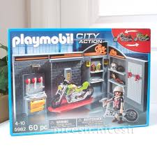 Playmobil 5982 Motorcycle Bike Repair Garage Shop Playset Toy Bike Repair Garage Repair Motorcycle Bike