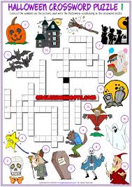 These puzzles are themed to keep kids occupied while waiting for festivities to get under way. Halloween Esl Printable Crossword Puzzle Worksheets