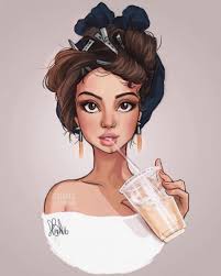 Iced White Chocolate Mocha Itslopez Art Girl Girl Drawing