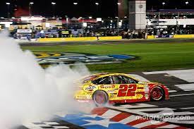 Logano trailed kyle larson with three laps remaining, and larson looked to be on his way to winning the race. Joey Logano Takes All Star Win After Battling Larson