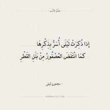 أجمل ما قيل في ذكر المحبوبة مجنون ليلى عالم الأدب