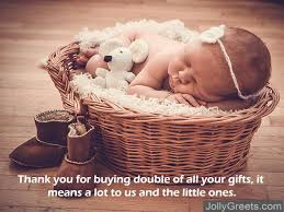 I really couldn't have done it alone. Thank You Notes For New Baby Gift