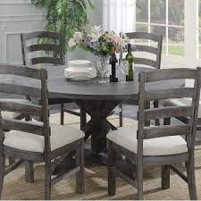 Round Dining Room Tables Emerald Home Paladin Rustic Charcoal Gray 60 Round Dining Table With 60 T Grey Dining Tables Round Dining Room Table Round Dining Room