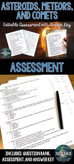 Asteroids Meteors And Comets Science Assessment Distance Learning Compatible Science Assessments Science Summative Assessment