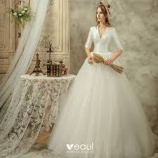 Audrey hepburn had spent most of her childhood in several places like belgium, england, and the netherlands. Audrey Hepburn Stil Ivory Creme Brautkleider Hochzeitskleider 2019 A Linie V Ausschnitt 1 2 Armel Ruckenfreies