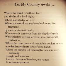 Ciaran Quinn On Twitter Where The Mind Is Without Fear And The Head Is Held High Let My Country Awake Rabindranath Tagore