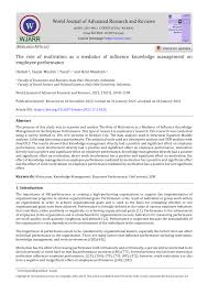 PDF) The role of motivation as a mediator of influence knowledge management 