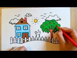 How To Draw A House Behind A Fence Fun Little Art For Kids On Youtube How To Draw A House Behind A Basic Drawing For Kids Copic Marker Art Drawing For