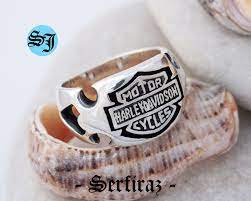 Harley Davidson Ring Silver Ring Statement Ring Harley Etsy In 2021 Harley Davidson Rings Harley Davidson Motorcycle Model