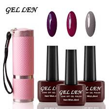 Gellen Led Uv Soak Off Gel Polish 3 Colors Gel Nail Polish