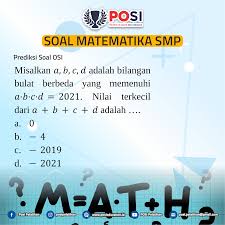By azzahra rahmahposted on february 18, 2020february 19, 2020. Posi Yuk Cobain Soal Matematika Smp Dari Posi Yuk Tulis Facebook