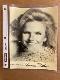 Maureen Arthur Signed 7.5x9.5 Sharp Photo(charming note) with COA