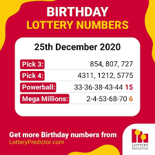 Birthday Lottery Numbers For Friday 25th December 2020 Lottery Powerball Megamillions Lottery Numbers Winning Lottery Numbers Picking Lottery Numbers